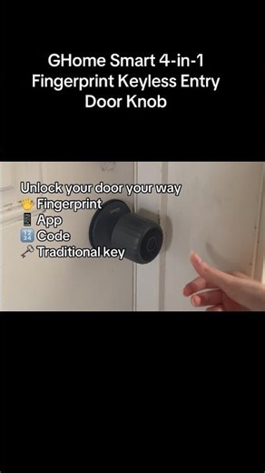 GHome Smart 4-in-1 Fingerprint Keyless Entry Door Knob #fyp #keylessentry ‪@ghomesmart‬