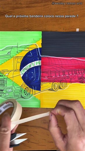 Desenho de Bandeiras Copa: Brasil vs Alemanha