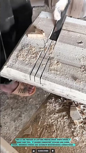 Hand Saw Tool: Precise Wood Joint Cutting Technique #innovationtools