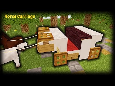 Minecraft - How To Make A Horse Carriage