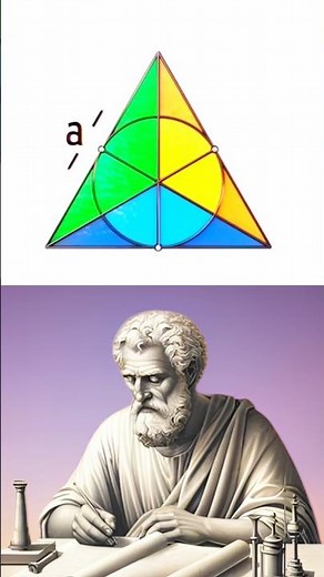 Area of triangle with inscribed circle | Easy geometry trick #maths #geometry #mathematics