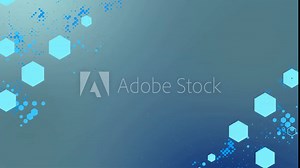 Pattern of moving and pulsating in space hexahedrons. Presentation, business meeting, technical background. Multicolored background. Place for text. Business market future background. Seamless loop.