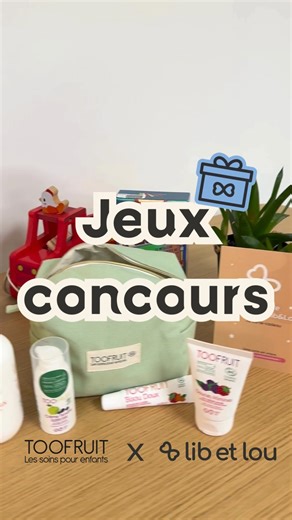 Lib et Lou | Location de jouets ✨ on Instagram: "🧴 CONCOURS TOOFRUIT X Lib et Lou🧴 [Concours réservé à Instagram] TOOFRUIT la marque de soins naturels fabriqués en France et certifié Bio pour les enfants de 3 à 12 ans et Lib et Lou la première marque française de location de jeux et de jouets ont décidé de vous gâter pour bien commencer l’année. Nous vous offrons : 🎁 1 trousse de produit @toofruit avec une crème pour les mains, une crème pour le visage, un baume à lèvres et un soin visage et 