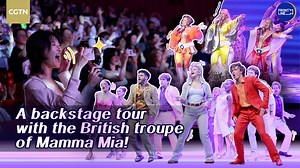 412K views · 343 reactions | The global smash-hit musical #MammaMia ! is yet again a rage on the stage #Beijing. The London West End #musical has returned to #China after almost 17 years, bringing endless joy to the audience. What do they have in their backstage? How is the audience's response? The surprising favorite of the actor is actually #Chinese shared electric mopeds? Mamma Mia, here we go again! #cultral | CGTN Frontline | Facebook