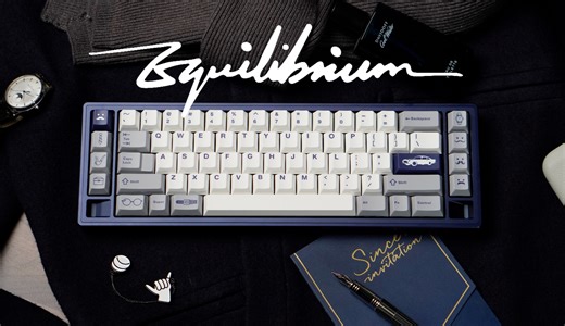 [组装] 翘首等待了10个月的套件 对称之美王者｜Equilibrium阳极蓝 | SCRIBBLEB｜集贤白轴V3｜开箱组装+打字音