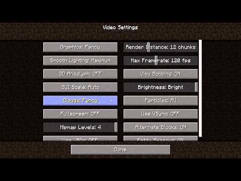 How to decrease Brightness in Minecraft