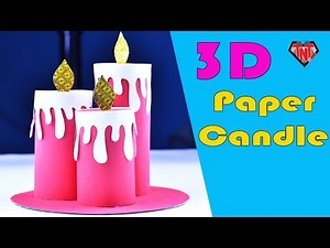 Make Paper 3D Candle | DIY Origami Paper Candle Tutorial