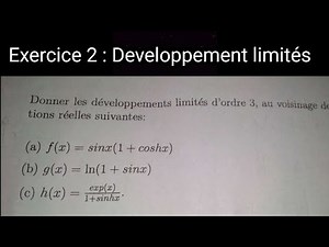 Analyse S2 : Developpement limite- Fst Errachidia