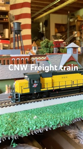 Ho scale model CNW freight train