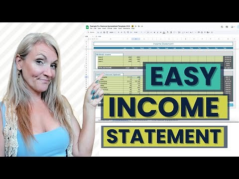 Easy spreadsheet for tracking business income and expenses {Income Statement / Profit & Loss / P&L}