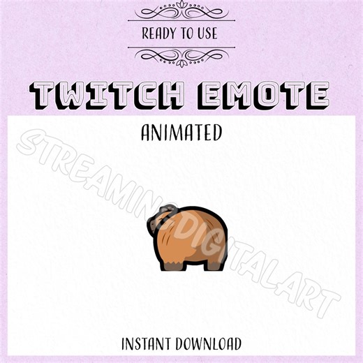 Animated Capybara Twerk Twitch Emote | Cute Animal GIF (instant Download) - Etsy Canada
