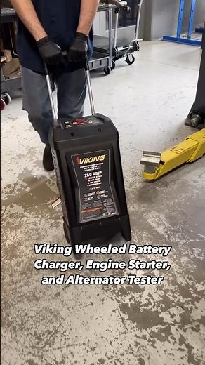 Viking Wheeled Battery Charger, Engine Starter, and Alternator Tester | Harbor Freight #shorts