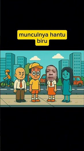 the appearance of the blue ghost || #animation #cartoon #aivideo