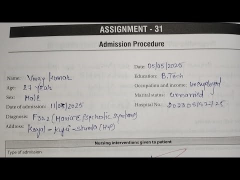 Mental Health Nursing ,Practical Record book fill, for BSC Nursing and PB BSC Nursing.(R Sreevani).