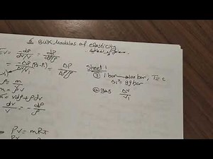 1.2 Bulk modulus of elasticity