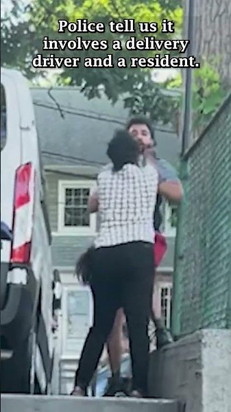 Video captures fight between delivery driver and resident in Yonkers
