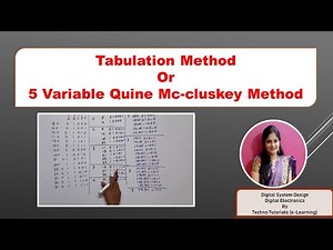 5 Variable Quine Mc-Cluskey Method | 5 Variable Tabulation Method I Tabular Method