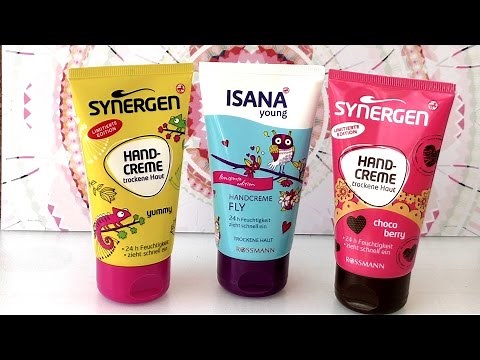 Hand cream review - Drei Handcremes von Rossmann Limited Edition Isana Young, Synergen