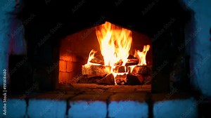 Wood-burning in the russian stove