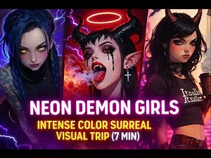 Neon Demon Girls | Intense Color Surreal Visual Trip