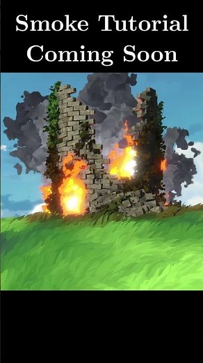 Stylized Burning Ruins in Blender #blender3d #blender #stylized #geometrynodes