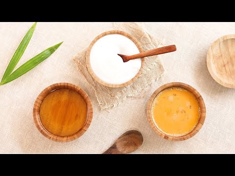 Repair dry, damaged, rough and frizzy hair - rice hair mask, egg mask and honey hair mask