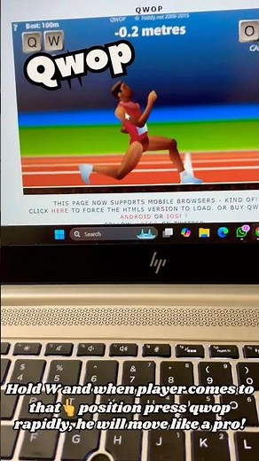 Easy way to complete QWOP !! 😎 #gamingchannel #gaming