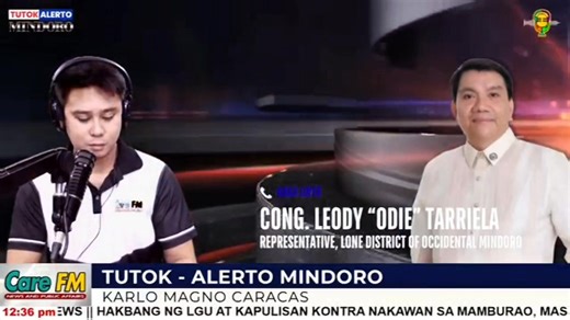 60K views · 836 reactions | PANOORIN: LIVE PHONE PATCH INTERVIEW ni Karlo Magno Caracas ng CARE FM Network sa programang TUTOK ALERTO MINDORO kay Cong. Odie F. Tarriela. Mariing pinabulaanan ng Kongresista ang pahayag ni Mr. Pacifico Discaya na pag-uugnay nito sa isyu ng maanomalyang flood control projects. #CareFMNews #CareFMSanJose | CARE FM Network | Facebook