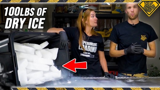 One Hundred Pounds Of Dry Ice In Hot Water? See This Now