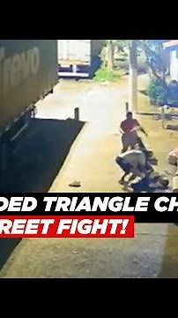 BJJ One-Handed Triangle Choke In a Street Fight!