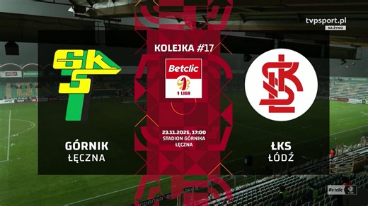Skrót meczu Górnik Łęczna - ŁKS Łódź w 17. kolejce Betclic 1. Ligi. Fatalna seria łęcznian podtrzymana