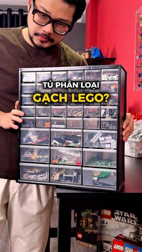 Rì viu tủ phân loại gạch LEGO 🙌🏻 #longbrick #alongbrick #LEGO #LEGOVietnam #review #tipsandtricks | A LONG BRICK