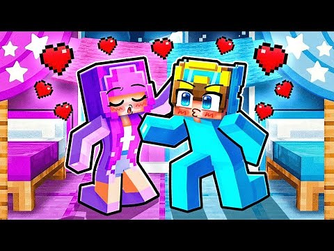 ZOEY KISSES NICO At A SLEEPOVER PARTY in Minecraft…
