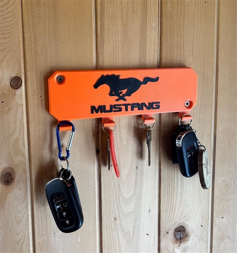 Keychain / Wall Key Holder – Ford Mustang Style – Ford Mustang Wall Key Holder – Garage & Home Decor - Etsy