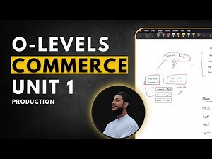 Unit 1: Production || O Levels Commerce 7100 || Complete in 1 month