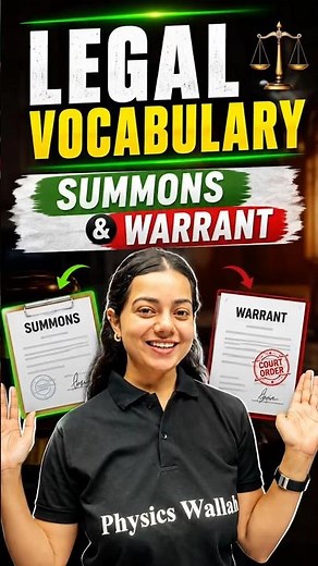 Court Summons & Warrant Explained Simply | Easy Legal Vocabulary #Summons #Warrant