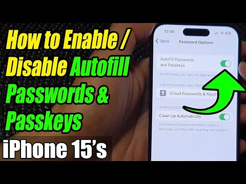 iPhone 15/15 Pro Max: How to Enable/Disable Autofill Passwords & Passkeys