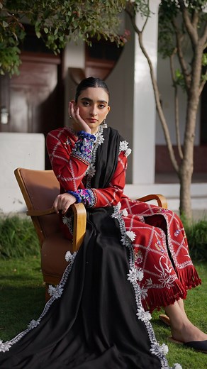 Amaris - Luxury Shawl Unstitched 2025 Launching Online: 22nd Nov, 11:30 PM (pkt) Launching In-Stores & Nationwide: 23rd Nov Elara Price: PKR 9,950/- This rust khaddar front-open shirt is adorned with colorful floral satin stitch embroidery in soft tones, complemented by a blue satin-embroidered floral border on the sleeves. It is paired with a black acrylic shawl featuring four-sided white embroidery, creating a refined contrast and a beautifully balanced winter look. #republicwomenswear #winter