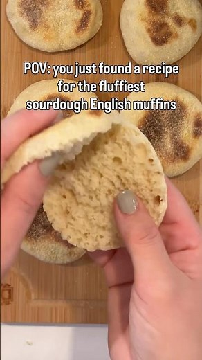 Easiest Same-Day Sourdough English Muffins #sourdoughbaking #thebakefeed #sourdoughrecipe
