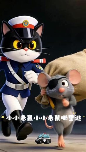 0-6岁宝宝早教启蒙儿歌《黑猫警长》黑猫警长黑猫警长喵喵喵 ，开着警车开着警车呜呜呜#黑猫警长 #早教儿歌 #亲子 #儿童动画 #儿歌100首最火