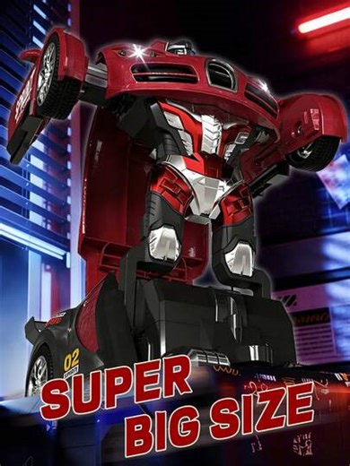 1pc Transformable Remote Control Car, One-Key Transformation Robot, Multi-Function Remote Control Stunt Car Transformer Toy, 2.4GHz Anti-Interference 1:18 Scale Remote Control Transforming Car, 360° Rotating Drifting Transformation Robot Toy, Suitable For 3-12 Years Old Boys And Girls, Great Gift For New Year, Halloween, Easter, Christmas, Birthday | SHEIN