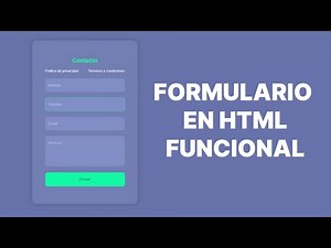 como HACER un FORMULARIO en HTML FUNCIONAL 😱