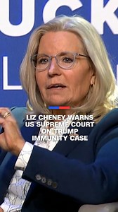 110K views · 2.9K reactions | Former Republican Rep. Liz Cheney sent a warning to the US Supreme Court during a speech at Drake University as the court will decide whether Donald Trump may claim immunity in special counsel Jack Smith's election subversion case. https://cnn.it/3PFteDY | CNN | Facebook