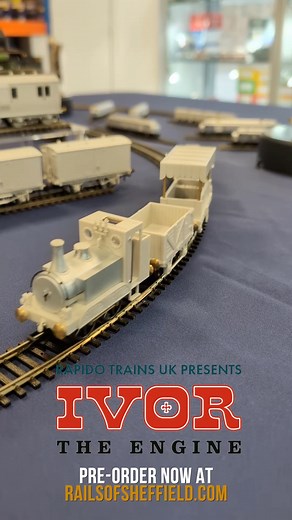 😍 Check out the new running samples for Rapido's adorable Ivor the Engine train pack in OO Gauge! Available to pre-order now at Rails of Sheffield. | Rails Of Sheffield