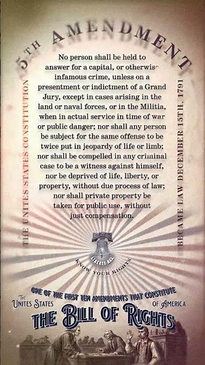 "I plead the Fifth." Here's what that actually means. #knowyourrights #history #americanhistory