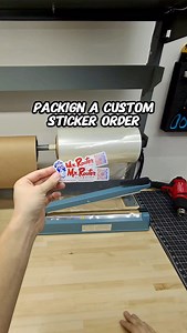 Packing a custom sticker order! Size 2”x4” #packingorders #pov #shippingorders #mrrooter #plumbing | AADesigns.co