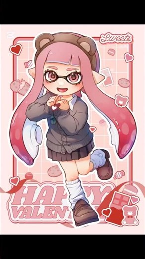 〈60秒メイキング〉バレンタイン仕様のイカちゃんイラスト🍫💕