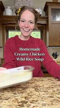 Homemade Creamy Chicken Wild Rice Soup #homemade #recipe #cooking #soup #chickenwildricesoup