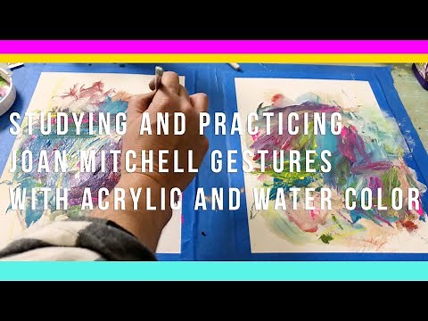 Joan Mitchell painting techniques in Real Time #2. Artist Ty Nathan Clark.