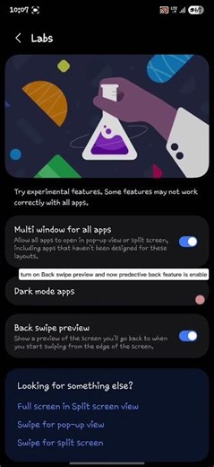 How to enable back swipe feature or predictive back feature in One UI 8 #oneui8
